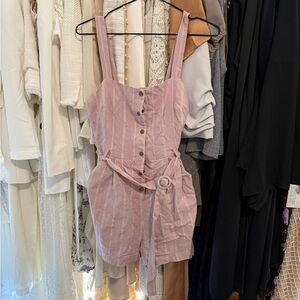 Pink Button-Down Romper